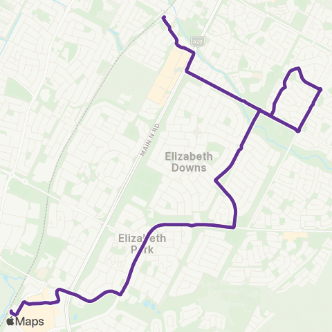 Torrens Transit Smithfield Intg - Elizabeth Intg map