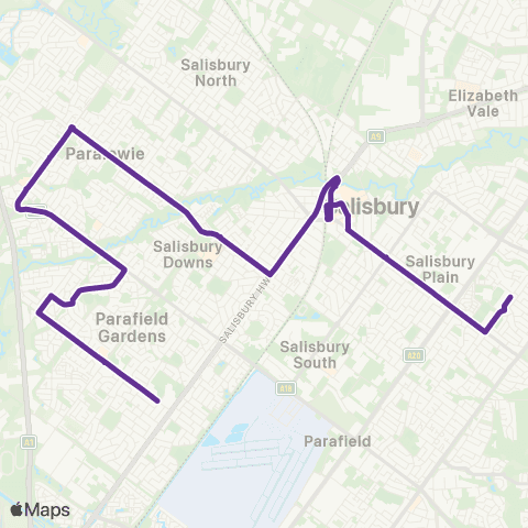 Torrens Transit Parafield Gardens PS - Tyndale Christian Sch map