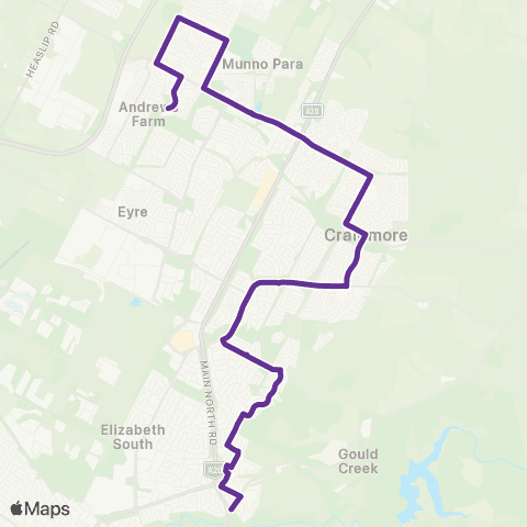 Torrens Transit Hillbank - St Columba College map