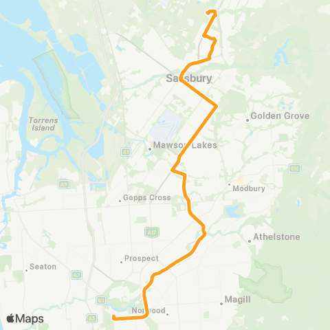 Torrens Transit Elizabeth Interchange - City map