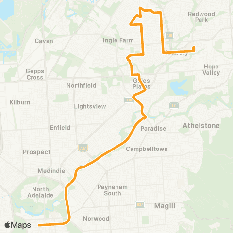 Torrens Transit Tea Tree Plaza Interchange - City map