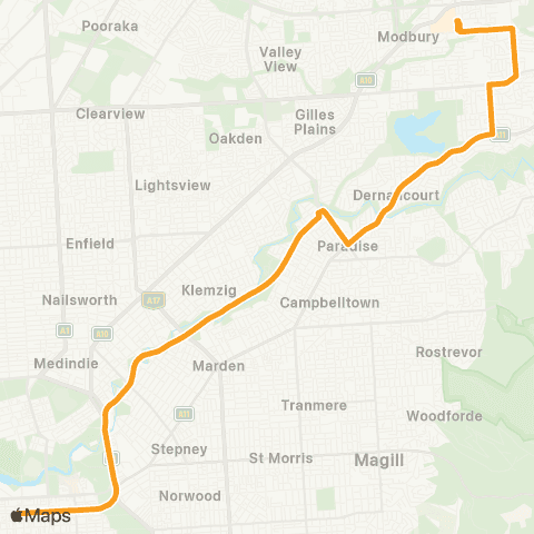 Torrens Transit Tea Tree Plaza Interchange - City map