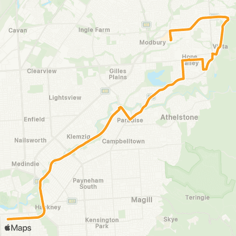 Torrens Transit Tea Tree Plaza Interchange - City map