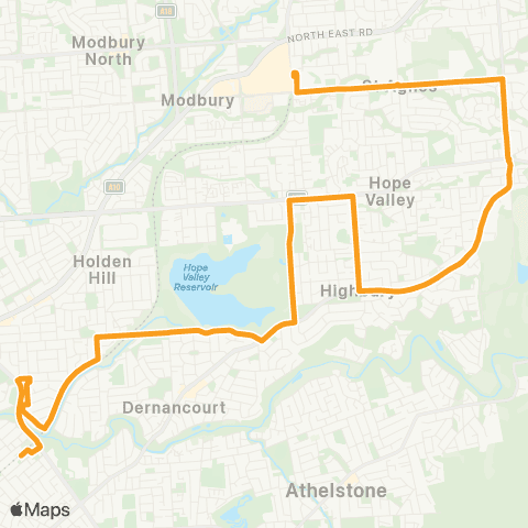 Torrens Transit Tea Tree Plaza Interchange - City map