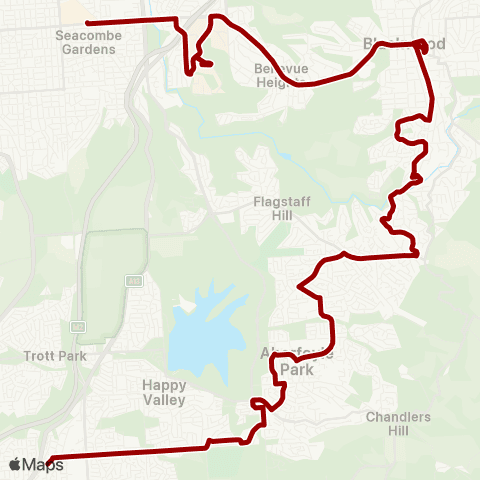 Torrens Transit Old Reynella Intg - Marion Centre Intg map