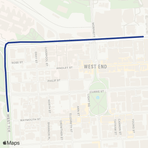 Torrens Transit Adelaide HS - Adelaide Railway Sta map