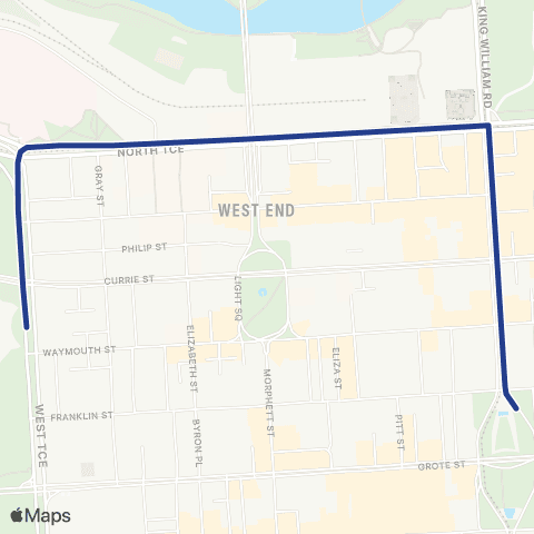 Torrens Transit Adelaide High School - City map