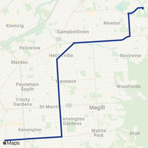 Torrens Transit Norwood - St Ignatius' Senior School map