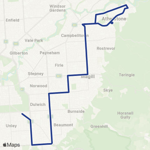 Torrens Transit Charles Campbell & St Ignatius' Coll Senior Sch - Parkside map