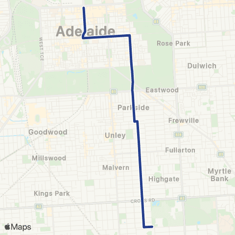 Torrens Transit Unley High School - City map