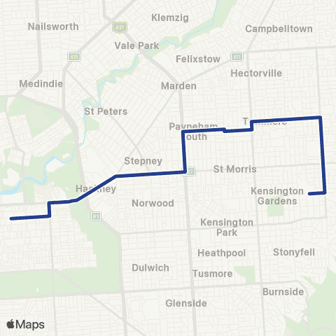 Torrens Transit Norwood International High School - City map