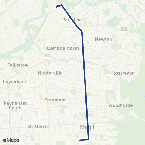 Torrens Transit Norwood International HS - Paradise map