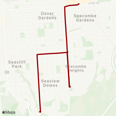Torrens Transit Seacombe Heights - Marion Centre Intg map