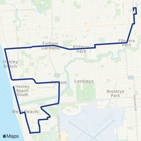 Torrens Transit St Michael's PS Campus - Henley Beach S map