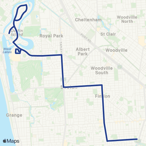 Torrens Transit Nazareth Catholic - Delfin Island map