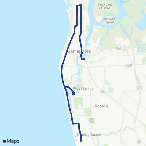 Torrens Transit Henley High School - Port Adelaide map
