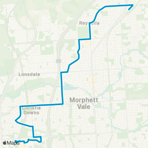 Busways Noarlunga Centre - Old Reynella Intg map