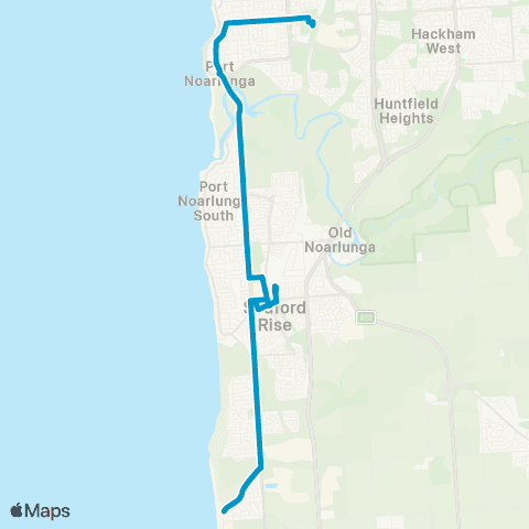 Busways Maslin Beach - Noarlunga Centre Intg map