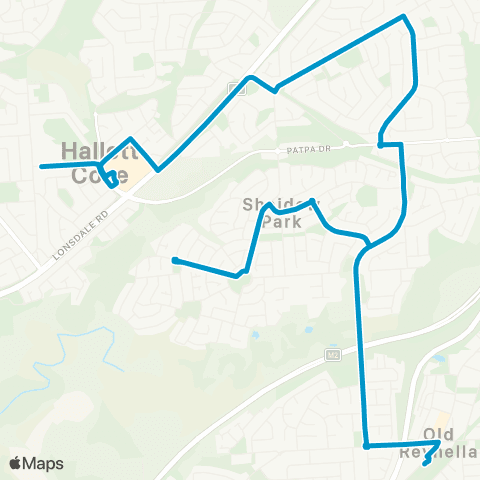 Busways Hallett Cove R-12 School - Old Reynella map