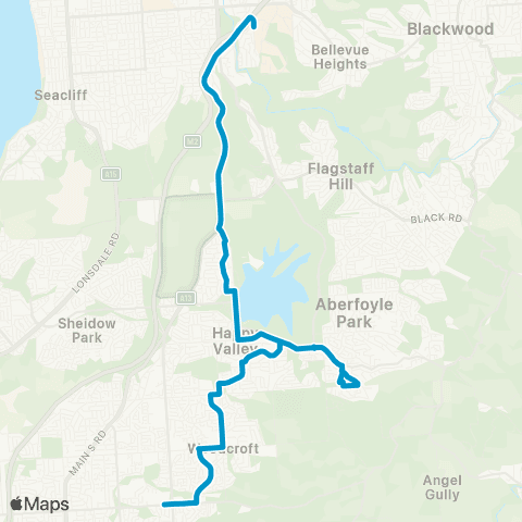 Busways Woodcroft - Flinders Medical Centre map