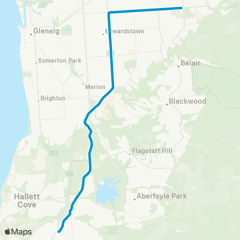 Busways Urrbrae Agr High School - Old Reynella map