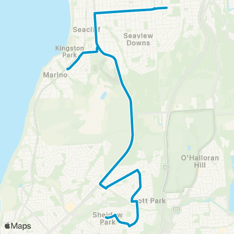 Busways Seaview High School - Sheidow Park map