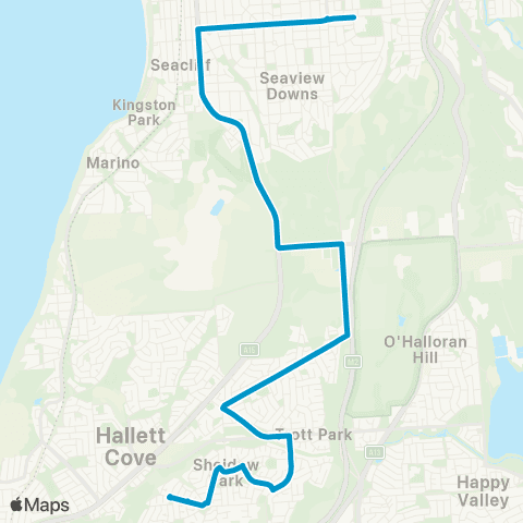 Busways Sheidow Park - Seaview High School map