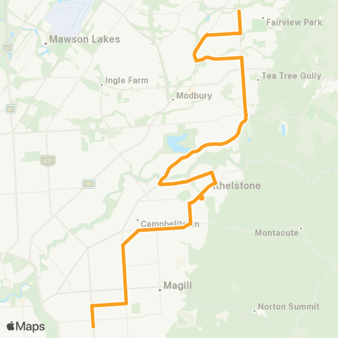 Torrens Transit Loreto College - Surrey Downs map