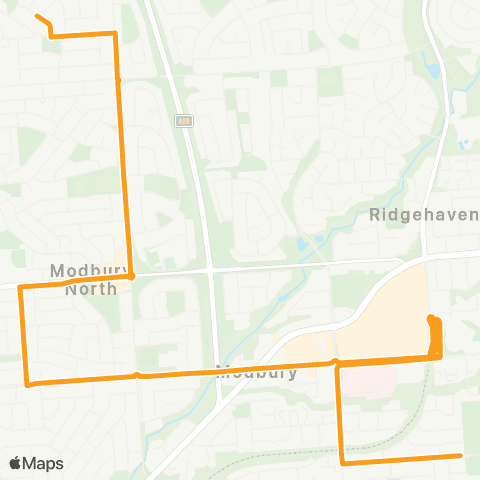 Torrens Transit Para Hills - Modbury High School map