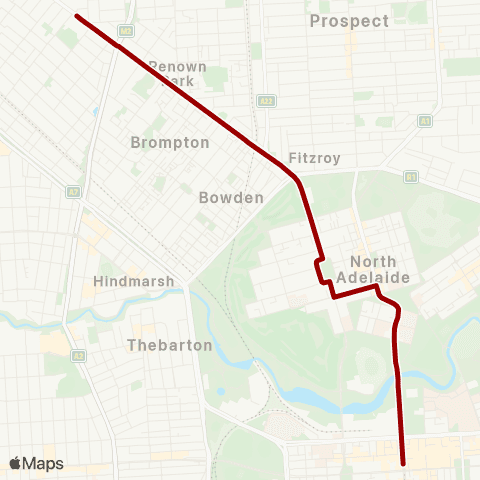 Torrens Transit City - Adelaide SS of English map