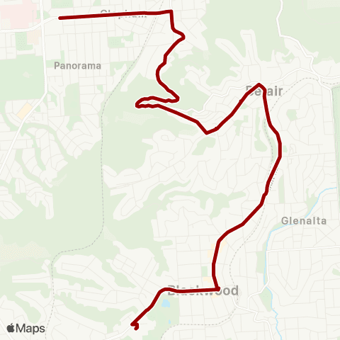 Torrens Transit Belair - Blackwood High School map