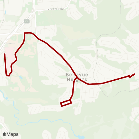 Torrens Transit Blackwood HS - Flinders Medical Ctr map