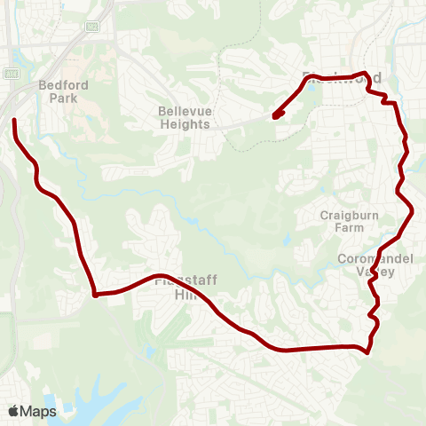 Torrens Transit Blackwood High School - Darlington map