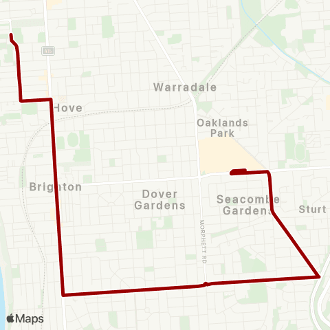 Torrens Transit Brighton SS - Marion Centre Intg map