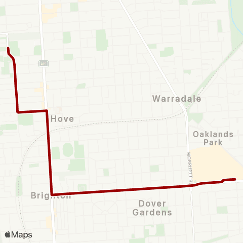 Torrens Transit Brighton SS - Marion Centre Intg map