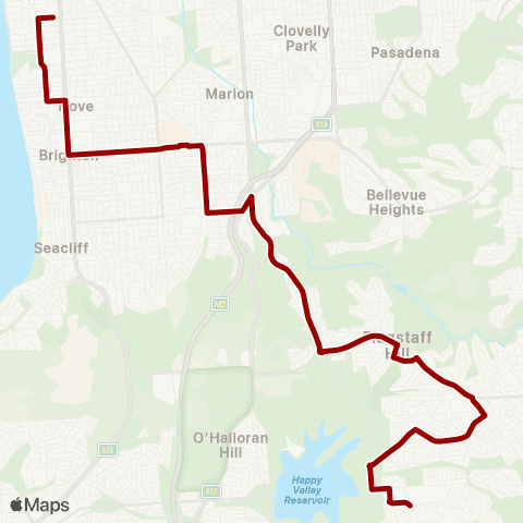 Torrens Transit Aberfoyle Hub Ctr - Sacred Heart Marcellin Campus map
