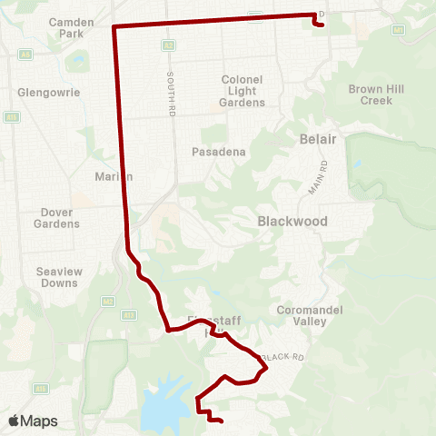 Torrens Transit Aberfoyle Hub Ctr - Urrbrae Agr HS map