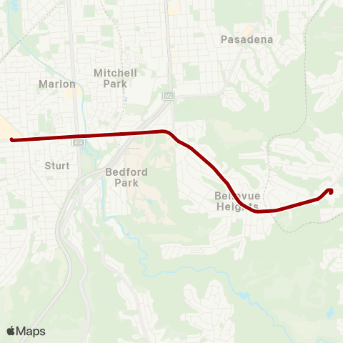 Torrens Transit Marion Centre - Blackwood High School map