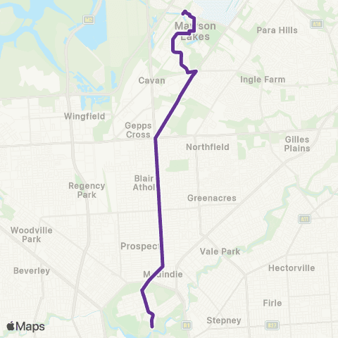 Torrens Transit Mawson Interchange - Adelaide Oval map