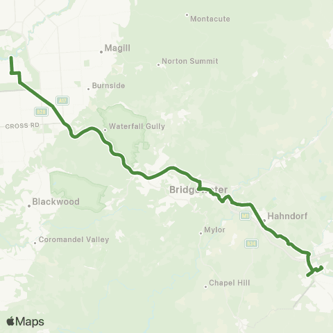 SouthLink Mt Barker - Adelaide Oval map