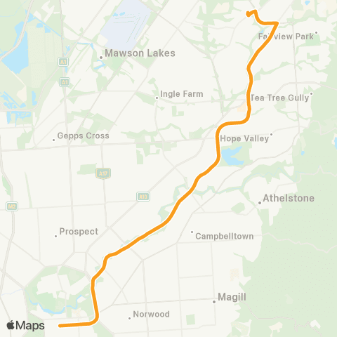 Torrens Transit Tea Tree Plaza Interchange - City map