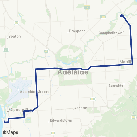 Torrens Transit Glenelg Intg - Paradise Intg map
