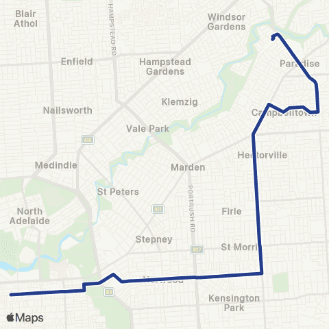 Torrens Transit City - Paradise Interchange map