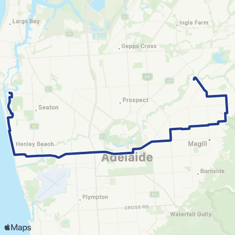 Torrens Transit West Lakes Centre Intg - Paradise Intg map