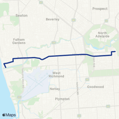 Torrens Transit Henley Beach South - City map