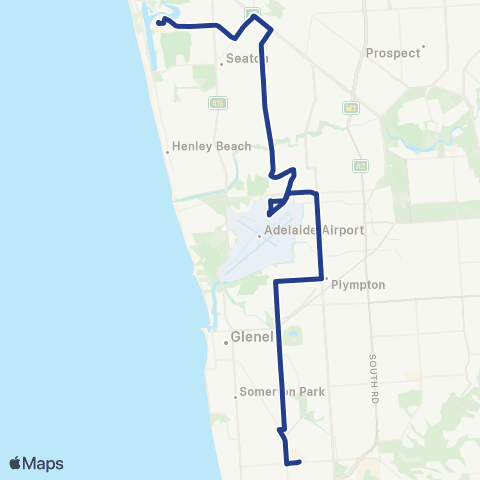 Torrens Transit West Lakes Centre - Marion Centre Intg map