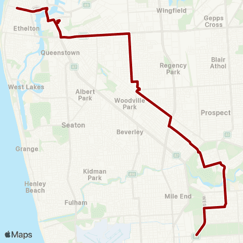 Torrens Transit Semaphore - City map