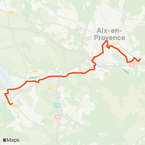 Aix en Bus Val Saint-André ↔ Pôle d'activités map