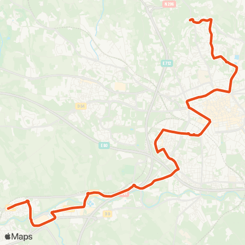 Aix en Bus P+R Brunet ↔ Club Hippique-Monclar map