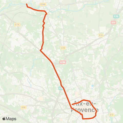 Aix en Bus 8303-1: Puyricard > Silvacane / Scolaire map